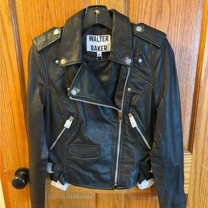 Walter Baker Classic Black Leather Jacket